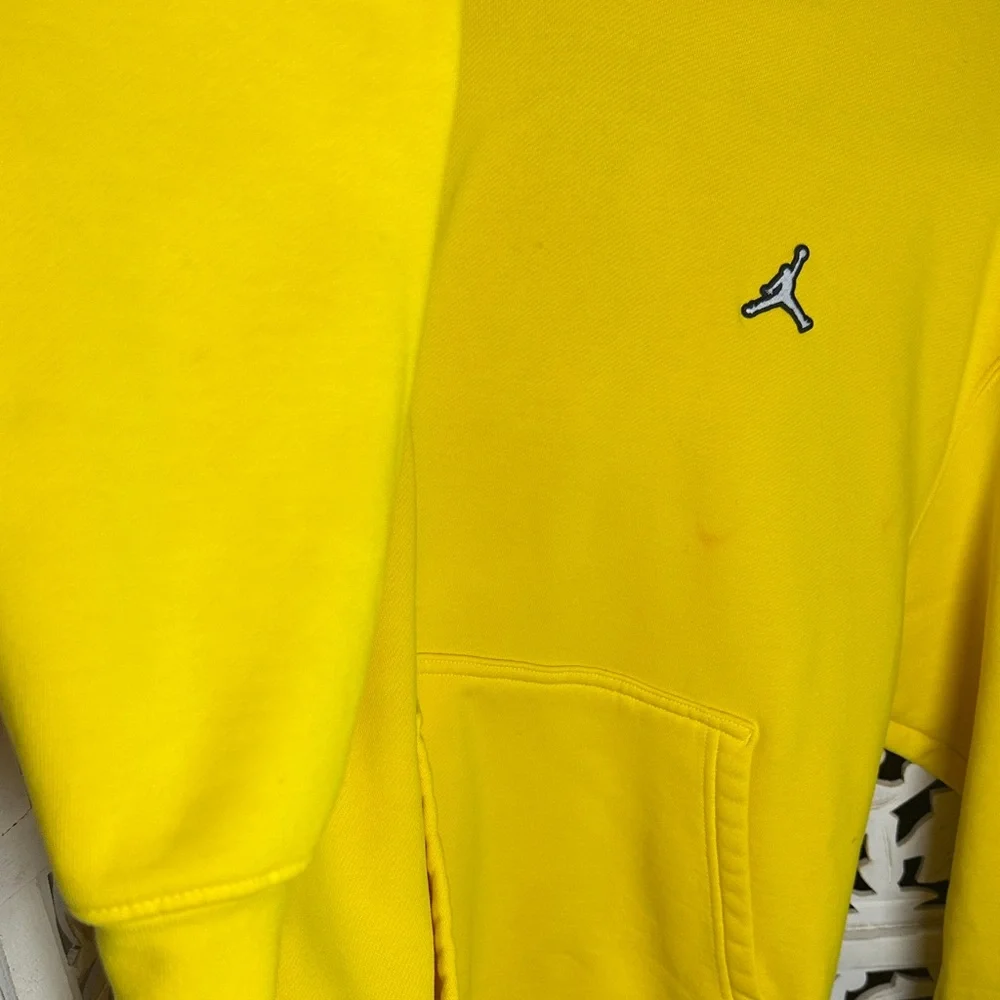 Jordan Yellow Pullover Hoodie with Jumpman Logo